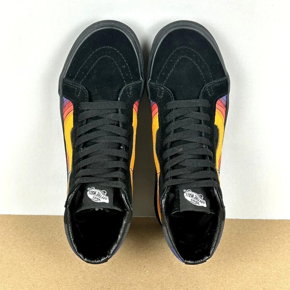 Vans Black High-Top Sneakers with Vibrant Accents - Picture 5 of 9